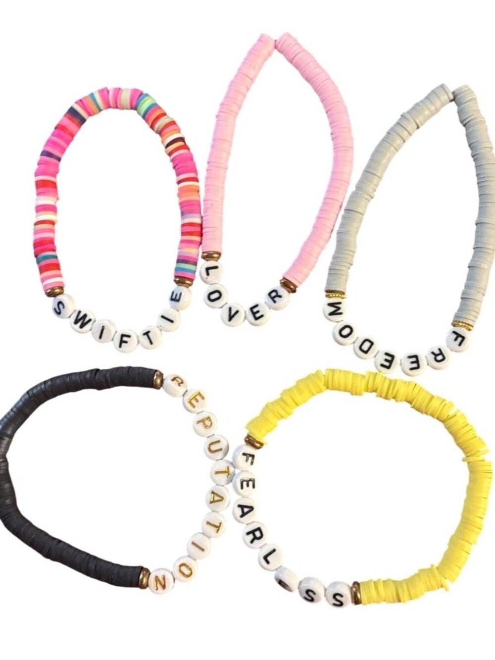 Taylor Swift Eras Tour Friendship Bracelets Set Of 5 Beaded Accessories Concerts - Picture 8 of 10